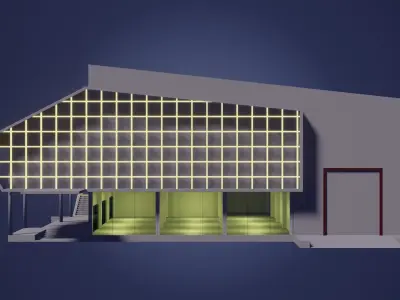 Office in concept 3D model
