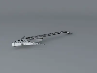 Double arrowhead guitar Free 3D model