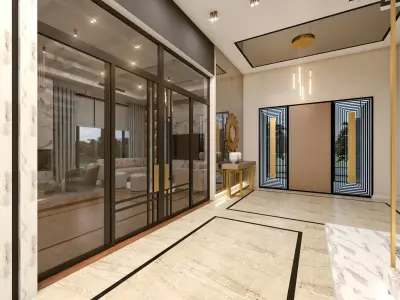 Interior Living Room and Entrance Area Project 3D model