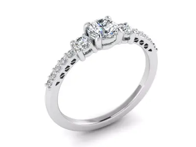 Engagement Jewelry Diamond Ring 3D print model