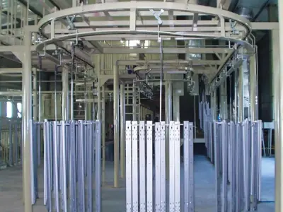 Electrostatic Powder Coating Line - Paint Booth System 3D model