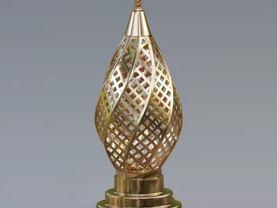 Moroccan Twisted Table Lamp 3D model