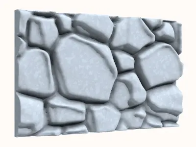 Jagged Quartzite Wall Texture 3D model
