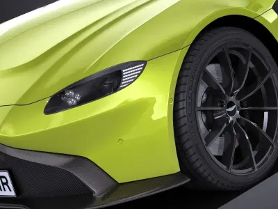 LowPoly Aston Martin Vantage 2019 Low-poly 3D model