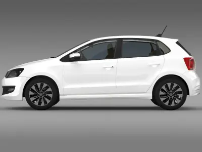 Volkswagen Polo BlueMotion 5d 2014 3D model