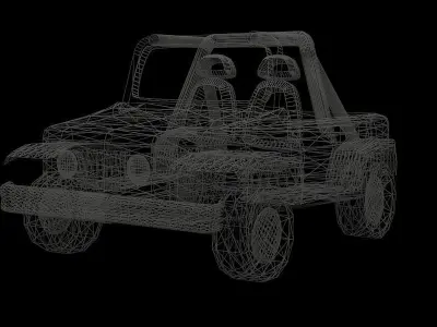 Cartoon Car  Low-poly 3D model