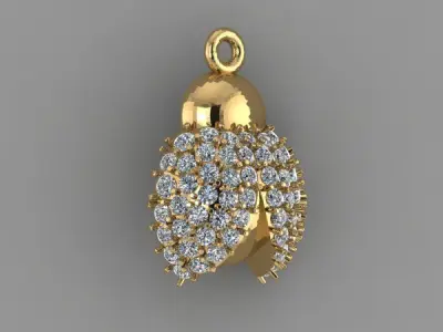 ladybug pendant 3D print model purchase