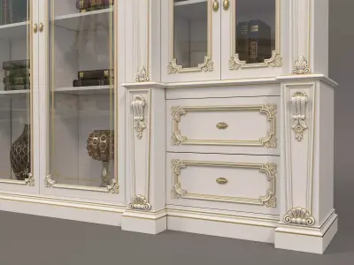 Classic Display Cabinet and Decoration 5 3D model