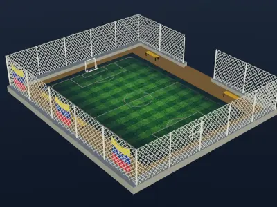 Soccer Stadium - Venezuela Low-poly 3D model