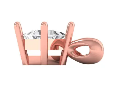 Princess Stone Pendant Women Pendants 3D print model