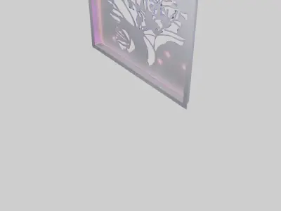 LED wall decor model Low-poly 3D model
