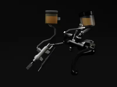 Motorcycle Brakes Kit Free low-poly 3D model