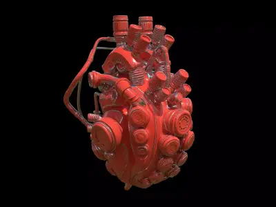mechanical heart 3D model purchase