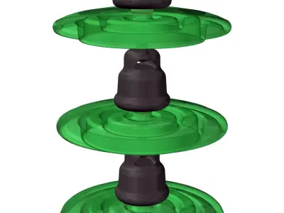 Medium voltage overhead power line PS-70 Free 3D model