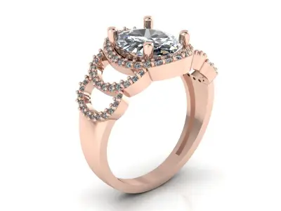 Diamond Ring Jewelry 3D print model
