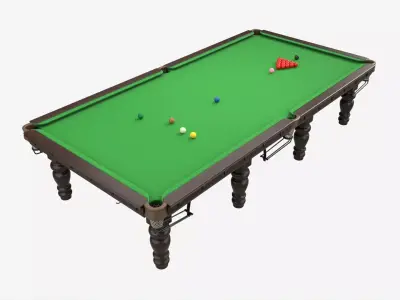 Billiard Snooker Table Full 01 3D model