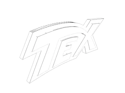 TEX logo 3D model