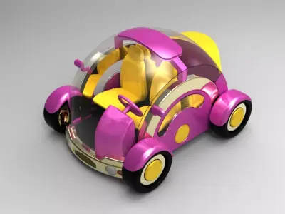 ECar metalbeetle 3D model