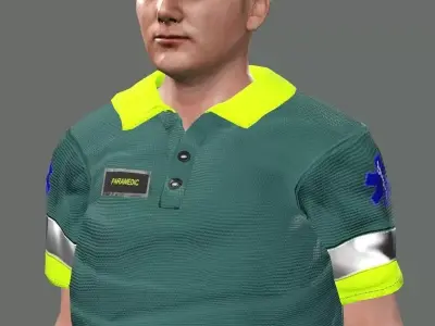 Realistic Rigged Construction Workers Man 05 Character Low-poly 3D model