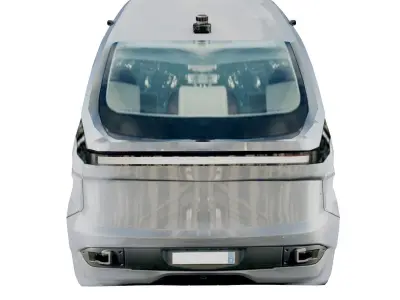 NAVYA Autonom Cab 2018 Low polygon Low-poly 3D model