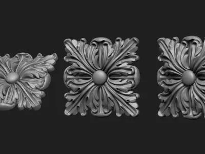 Round rosette 3D print model
