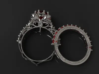 Diamond ring 3D print model