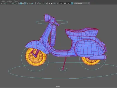 Vespa Vehicle Low-poly 3D model