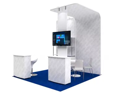 Exhibition booth 10x10ft 3DM004 3D model