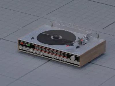 record player 3D model purchase