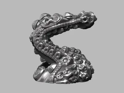 modern abstract robotic sculpture a180 3D print model