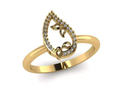 Jewelry Diamond Ring 3D Print Model  3D print model 12