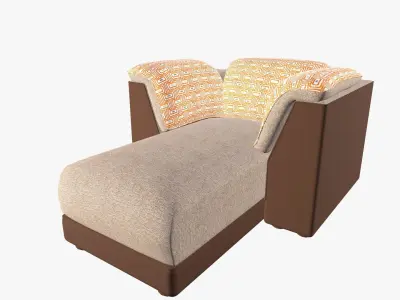 Chaise Lounge Low-poly 3D model