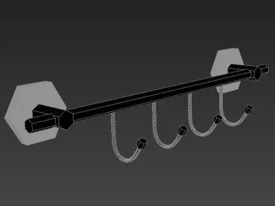 Orchid Spike Hanger Quadripartite 3D model