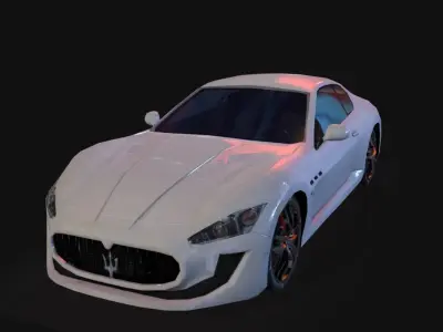 Maserati Gran Turismo Low Poly Low-poly 3D model