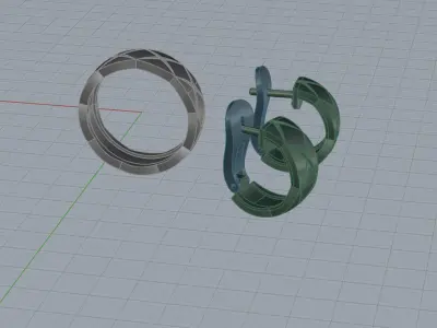 Ring and Earrings set50351 3D print model