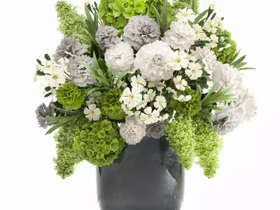 Bouquet of flowers in a Vase 112 3D model