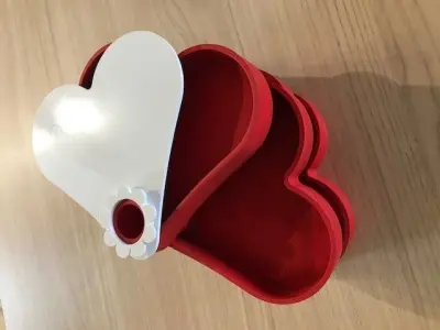 Boite coeur porte stylos 3D print model