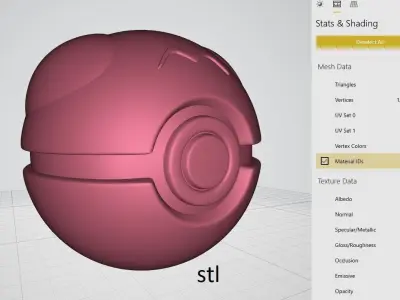 Master ball Low-poly 3D Model  3D model