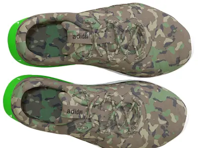 shoes camouflage nike sneaker with soles Free 3D model