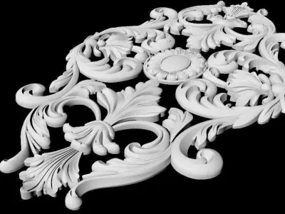 Central decor ornament for furniture 3D model 781