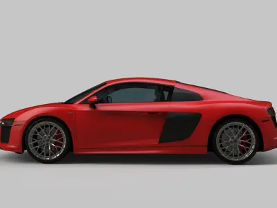 Audi R8 2018 Low-poly 3D model