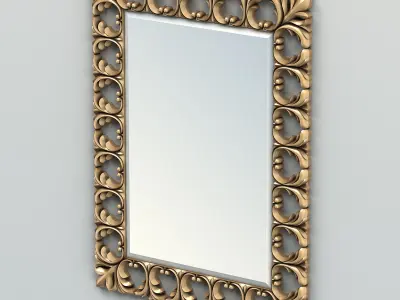 Rectangle mirror frame 004 3D model