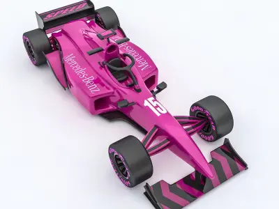 Formula 1 car model 07 Low-poly 3D model