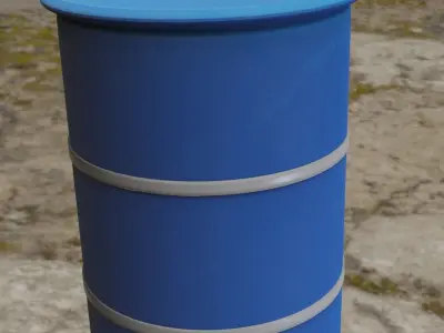 Oil Barrel Low-poly 3D model Low-poly 3D model