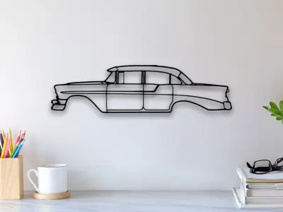 1955 Chevy Wall Art 3D print model