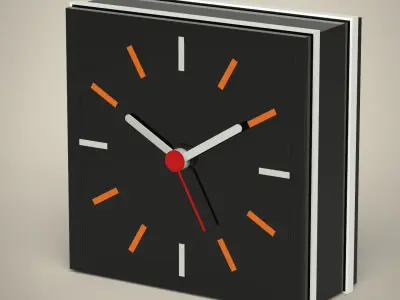 Clock orange 3D model
