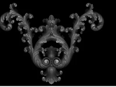 classic ceiling corner flower 3D print model