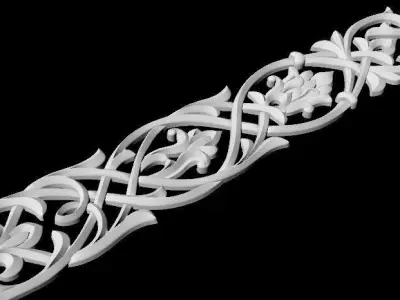 Central decor ornament for furniture 3D model 480