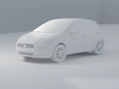 FIAT PUNTO 3D CAR MODEL Low-poly 3D model