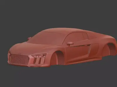 2019 Audi R8 Low-poly 3D model